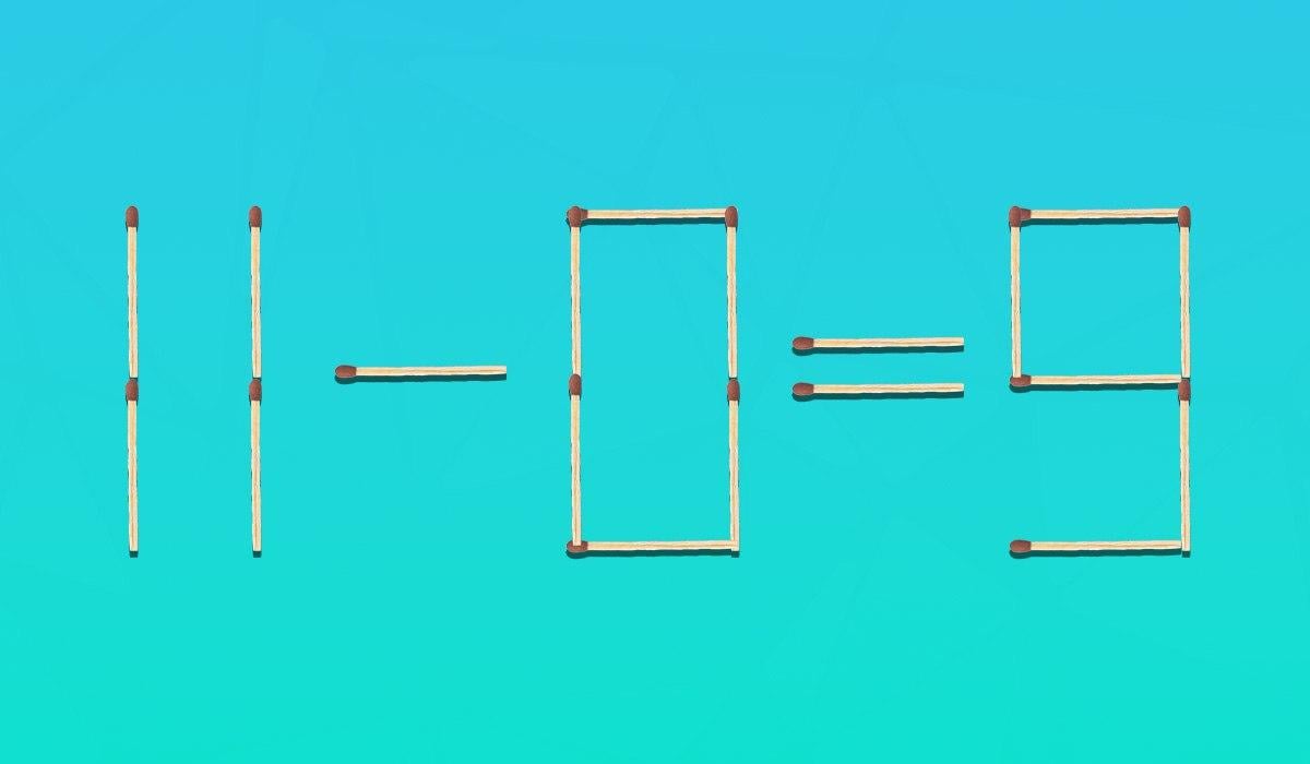 Két gyufát kell áthelyezned, hogy kijavítsd az egyenlőséget.